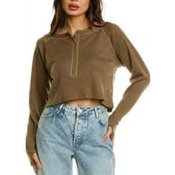 Free People Early Night Cropped Pullover Size Small Soft and lightweight - Picture 1 of 5